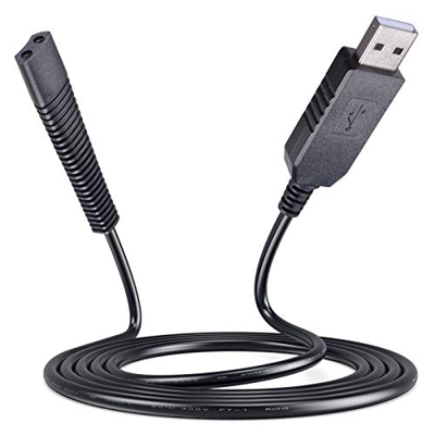 Cable de alimentación para afeitadora eléctrica Braun, PChero 6 V 0.6 A USB cable de carga de repuesto compatible con Series 1 5, 130, 570CC, 590CC, 5