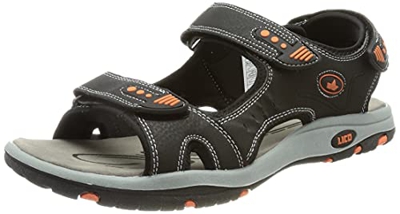 Lico Unisex Denver V Sandale, Schwarz Orange, 32 EU