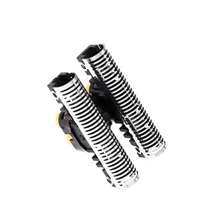 Afeitadora eléctrica de repuesto de hoja de afeitadora negra compatible con Braun 3 y 5 Series negro y plateado