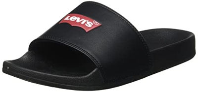 Levi's June Batwing, Sandalias Planas Hombre, Black Normal, 45 EU