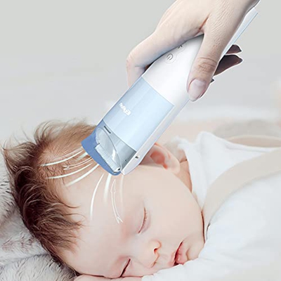 Cortadoras de pelo eléctrico para niños, silencioso, succión automática, kit de corte de pelo, impermeable, recargable por USB, con bolsa de almacenam