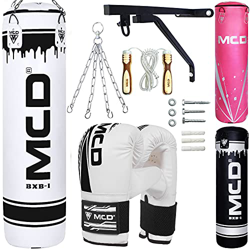 MCD Vacío Saco de Boxeo Adulto 4FT, 5FT Bolsa de Boxeo con Guantes Soporte de Pared y Cadena Ideal para MMA, Artes Marciales, Kickboxing Uso Profesion precio