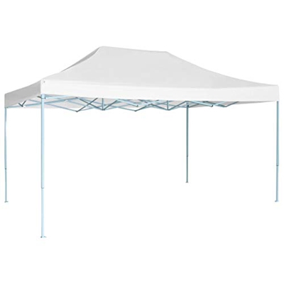 vidaXL Carpa de Fiestas Plegable Profesional Celebraciones Toldo Aire Libre Decoración Pérgola Marquesina Boda Paraguas Parasol Jardín de Acero Blanco