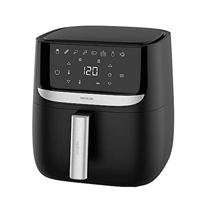 Cecotec Freidora sin Aceite 5,5 L de Aire Caliente Cecofry Advance 5000 Black. 1700 W, Dietética, Control Táctil, Temperatura Regulable 80-200ºC, Tiem