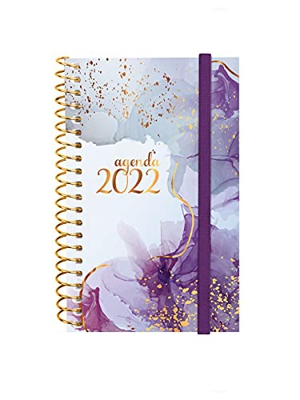 Finocam Espiral Design Collection Goldy - Agenda Enero 2022 - Diciembre 2022 (12 meses), Mini - E3 - 79x127 mm, Goldy