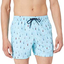 Springfield Bañador para Hombre, Estampado Turquesa, L en oferta
