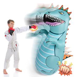 Saco de boxeo para niños y adultos, juguete inflable de pie para relajarse en interiores y exteriores de Olyee precio