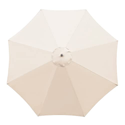 SMLJFO Parasol de repuesto para sombrilla de 8 varillas de 10 pies de mercado, antiultravioleta, tela de repuesto/beige características