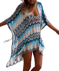 YouKD Tops de Ganchillo con Túnica de Punto Hueco para Mujer Poncho de Playa Vestido de Verano para la Playa en oferta