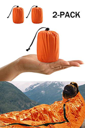 HONYAO Saco de Dormir Emergencia, Mantas Termica de Aluminio, Supervivencia Bivy para Vivac, Cámping, Excursionismo, Trekking características
