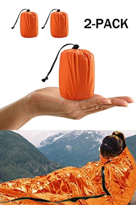 HONYAO Saco de Dormir Emergencia, Mantas Termica de Aluminio, Supervivencia Bivy para Vivac, Cámping, Excursionismo, Trekking