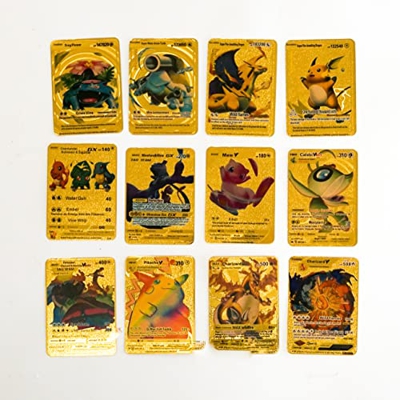 54 Pok Cartas Doradas - V - VMax Gigamax - GX - DX Carta Coleccionables (54-CartasDoradas)