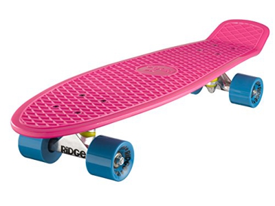 Ridge Origina 27" Nickel Cruiser Skateboard, Unisex-Youth, Rosa/Azul, 69 cm