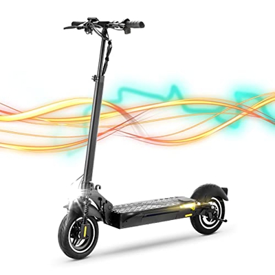 iScooter Patinete Electrico - 10'' Neumático Todoterreno Patinete Electrico Adultos, 13Ah ​48V Batería Patinete Eléctrico Soporta hasta 150kg (Negro-i
