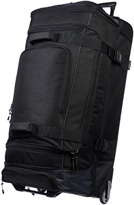Amazon Basics - Mochila con ruedas de ripstop, 88 cm 113.1 litros - Negro