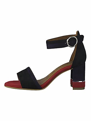 Tamaris 1-1-28379-26, Sandalia Mujer, Blk Suede Comb, 38 EU