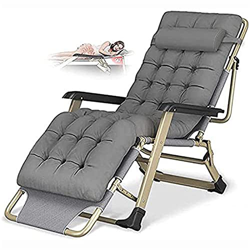 ZXFSWJ Tumbona Plegable Zero Gravity Silla de Playa Aluminio y Textil Gris Tumbona de Jardín con Colchoneta precio