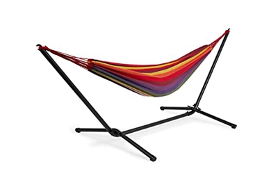 909 OUTDOOR Hamaca Color arcoíris para Interior y Exterior, Silla Hamaca con Soporte para Jardín y balcón, 200x100cm Max100kg