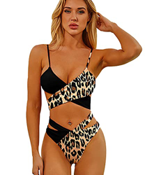 Bikinis Leopardo Talle Alto Mujer Push Up Bañadores Mujer Bañador Natacion Mujer Tankini Gordita Conjunto Bikini Playa Cintura Alta Talle Grande Triki en oferta