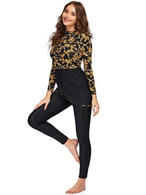 Seafanny - Traje de baño musulmán de 3 piezas para mujer