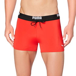 PUMA Logo Men's Swimming Trunks Bañador, Rojo, XXL para Hombre en oferta