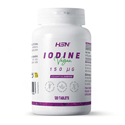 Yodo 150 mcg de HSN | 120 Tabletas de 192,2 mcg de Yoduro Potásico | 100% Valores Diarios del Mineral | Metabolismo Energético | No-GMO, Vegano, Sin G precio