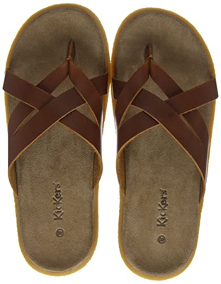 Kickers Peplonn, Sandalia Unisex Adulto, marrón, 45 EU