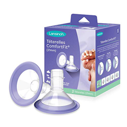 Lansinoh Comfort Fit - Juego de 2 tetinas para extractor de leche (21 mm) (53530) características