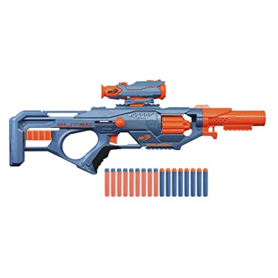 Nerf Lanzador Elite 2.0 Eaglepoint RD-8 - Tambor de 8 Dardos, mira y cañón Desmontables - 16 Dardos Elite Oficiales