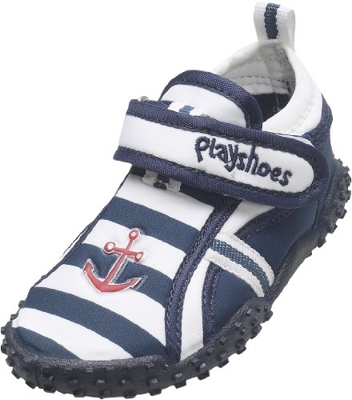 Playshoes Zapatillas de Playa con protección UV Marítimo, Zapatos de Agua Unisex Niños, Azul (Marine/Weiss 171), 26/27 EU