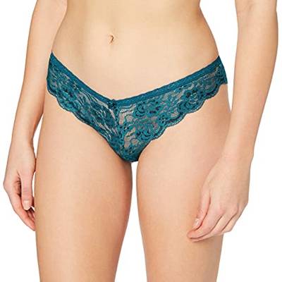 Iris & Lilly Belk445m2 Bragas brasileñas, Azul Intenso/Rosa Magenta Viejo, 38, Pack de 2