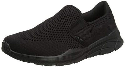 Skechers Equalizer 4.0, Zapatillas sin Cordones Hombre, Azul (Black Engineered Mesh/Black Trim BBK), 45 EU