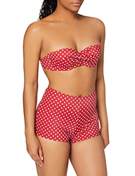 Iris & Lilly Auk206801 Parte Superior de Bikini, Rojo/Blanco, Topos, 42 en oferta