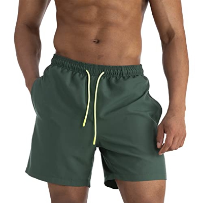 EDOTON bañador de Hombre Transpirable de Secado rápido bañador de Hombre (XL, Verde)
