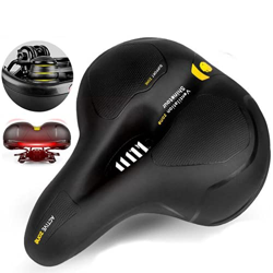 Cojín de bicicleta Asiento de espuma viscoelástica impermeable, ajuste universal para entrenamiento en interiores, carretera, bicicletas de montaña (n precio