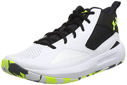 Under Armour UA Lockdown 5, Zapatillas de bsquetbol Unisex Adulto, White/Black/High-Vis Yellow, 44 EU en oferta