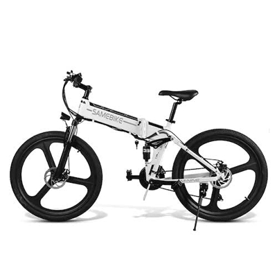 SAMEBIKE LO26 Bicicleta eléctrica 48V 10AH 26 Pulgadas Bicicleta eléctrica de montaña Bicicleta eléctrica Plegable para Adultos con Shimano Gear y Pan