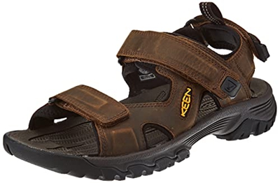 Keen Targhee 3 Open Toe, Sandalias Deportivas Hombre, Bison/Mulch, 44 EU