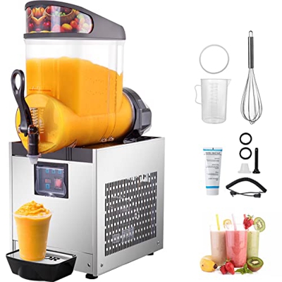VEVOR Granizadora con Tanque 12 L* 1, Máquina para Granizados de Acero Inoxidable + PC, Máquina Granizado Fangosa Comerciales Bebida 190-245 V, Comerc