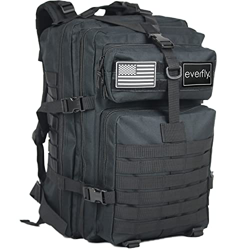 EVERFLY Mochila Tactica Militar 45L - Crossfit Supervivencia Caza Pesca Senderismo Gimnasio Montañismo Airsoft - Oxford 800D - Hombre Mujer - Macuto M características