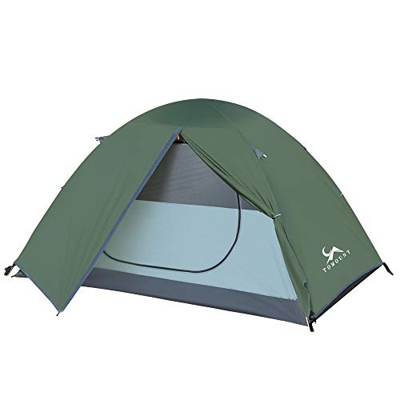 TOMOUNT Tienda de campaña para 1 persona, ultraligera, resistente al agua y tamaño pequeño, con doble capa, independiente, para senderismo, camping, m