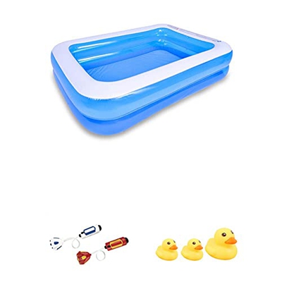 Piscinas Grandes de 2 M / 2,6 M para la Familia Piscina de Verano Bañera Inflable con Marco extraíble Piscina Infantil para cabañas para niños