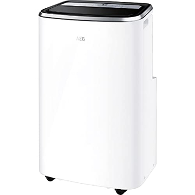 AEG AXP35U538CW Aire Acondicionado Portátil ChillFlex Pro - Función Frío, Deshumidificador y Ventilador - 9000 BTUs, 40-50 m2, Mando, Temporizador, Fi