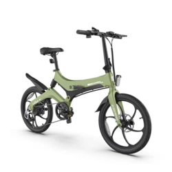 Behumax - Bicicleta eléctrica E-Urban 890 Green, Amortiguación Trasera, Motor de 250 W, Totalmente Plegable, con Faros led y Sistema de Velocidad Ajus precio