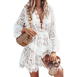 Mujeres Vestido de Playa Kaftan Bordado Bohemia Tamaño Largo Cover Ups para Bikini Mujer Playa Camisolas y Pareos Elegante Chaqueta de Gasa Manga 3/4  características