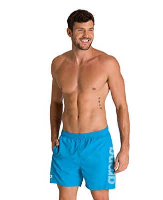 ARENA Bóxer Hombre Fundamentals Logo, Turquoise-White-Black, XL