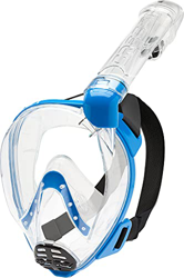 Cressi Baron Full Face Mask Máscara Integral Snorkel de Visión Grande con Tubo Respirador, Unisex-Youth, Transparente/Azul, XS/Junior precio