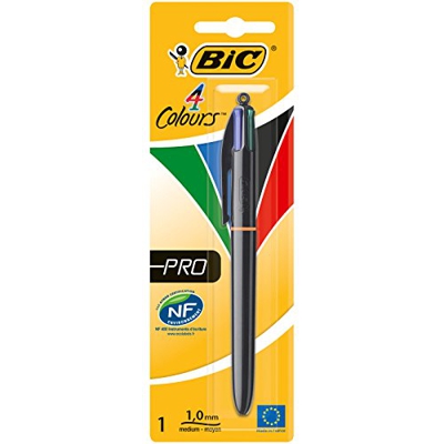 BIC 4 Colours Pro – Bolígrafo, en blíster)