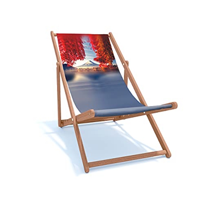 Holtaz Tumbona Madera Hamaca Plegable Silla Playa Ajustable en 4 Posiciones con Material Desmontable Jardín Piscina Bares Cafeterías Hoteles hasta 130