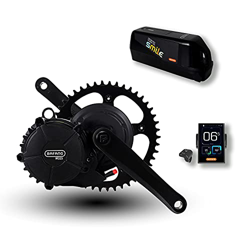 BAFANG M325 Mid Drive Kit 50.4V 500W Mid Mount Motor con batería de 19.6Ah y pantalla Bluetooth DPC181.CAN, última versión de eBike G341 G321 para bic características